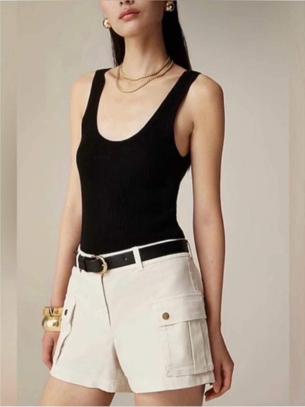 NWT J. Crew 4" Cargo Chino Short Natural